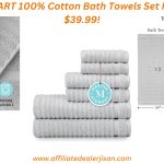 MARTHA STEWART 100% Cotton Bath Towels Set Review.-20% off $39.99!