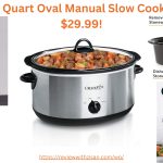 Crock-Pot 7 Quart Oval Manual Slow Cooker.-40% off $29.99!