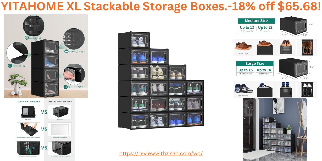 YITAHOME XL Stackable Storage Boxes