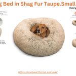 Dog Bed in Shag Fur Taupe