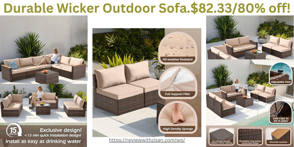 Durable Wicker Outdoor Sofa