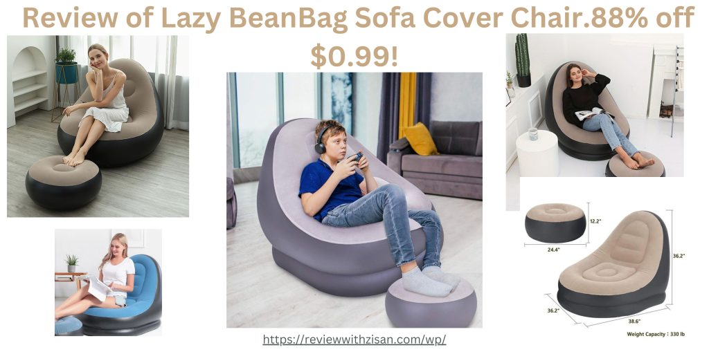 Review of Lazy BeanBag Sofa Cover Chair.